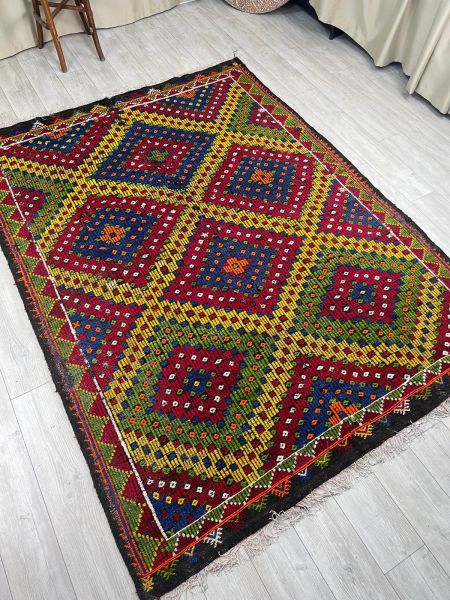 El Dokumasi Halı Kilim Yolluk Paspas Ölçü 287X207 Cm