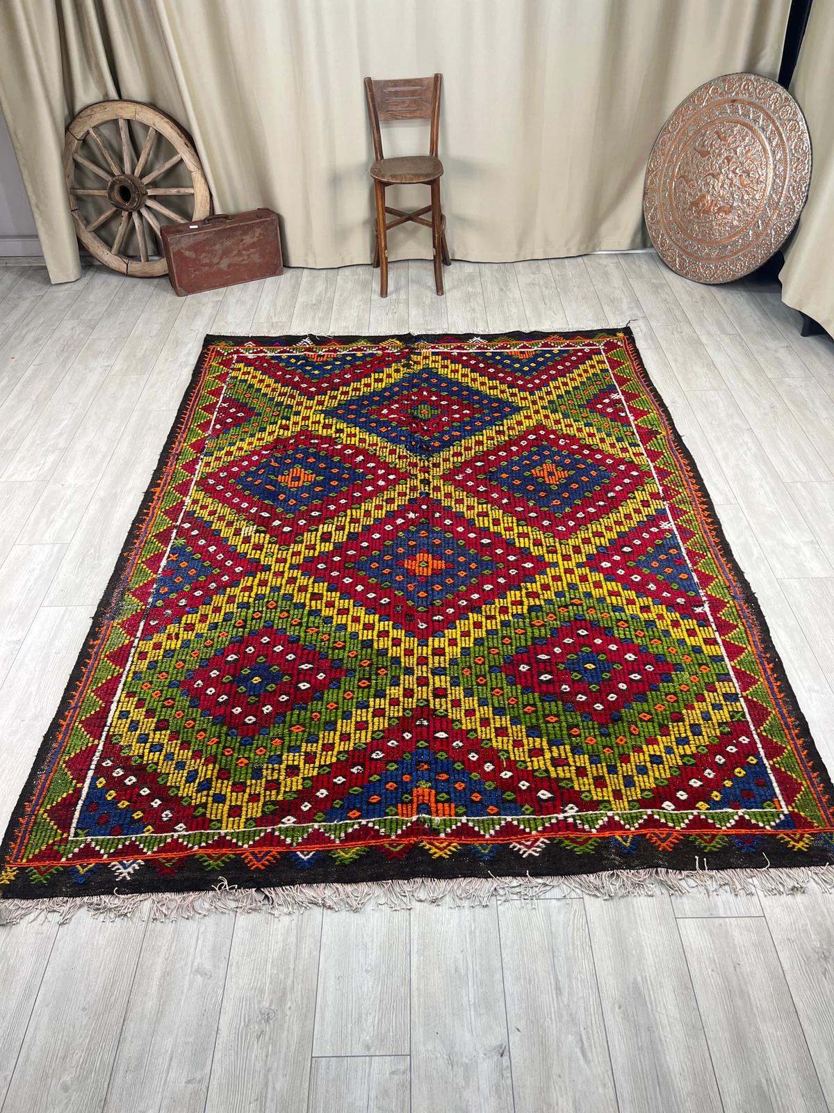 El Dokumasi Halı Kilim Yolluk Paspas Ölçü 287X207 Cm