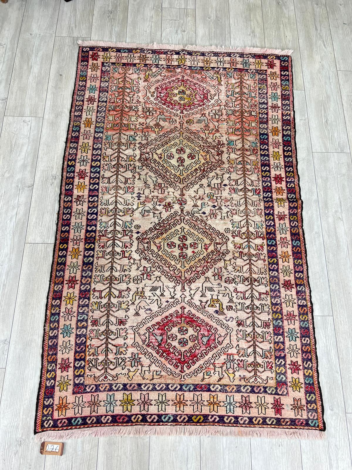 El Dokumasi Halı Kilim Yolluk Paspas Ölçü 195X114 Cm