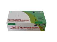 Eldiven Arti Pudralı Latex Büyük Boy Beyaz Eldiven 1 Paket