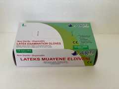 Eldiven Arti Pudralı Latex Büyük Boy Beyaz Eldiven 1 Paket