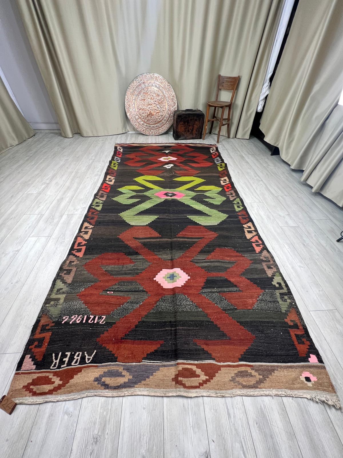 El Dokumasi Halı Kilim Yolluk Paspas Ölçü 345X167 Cm