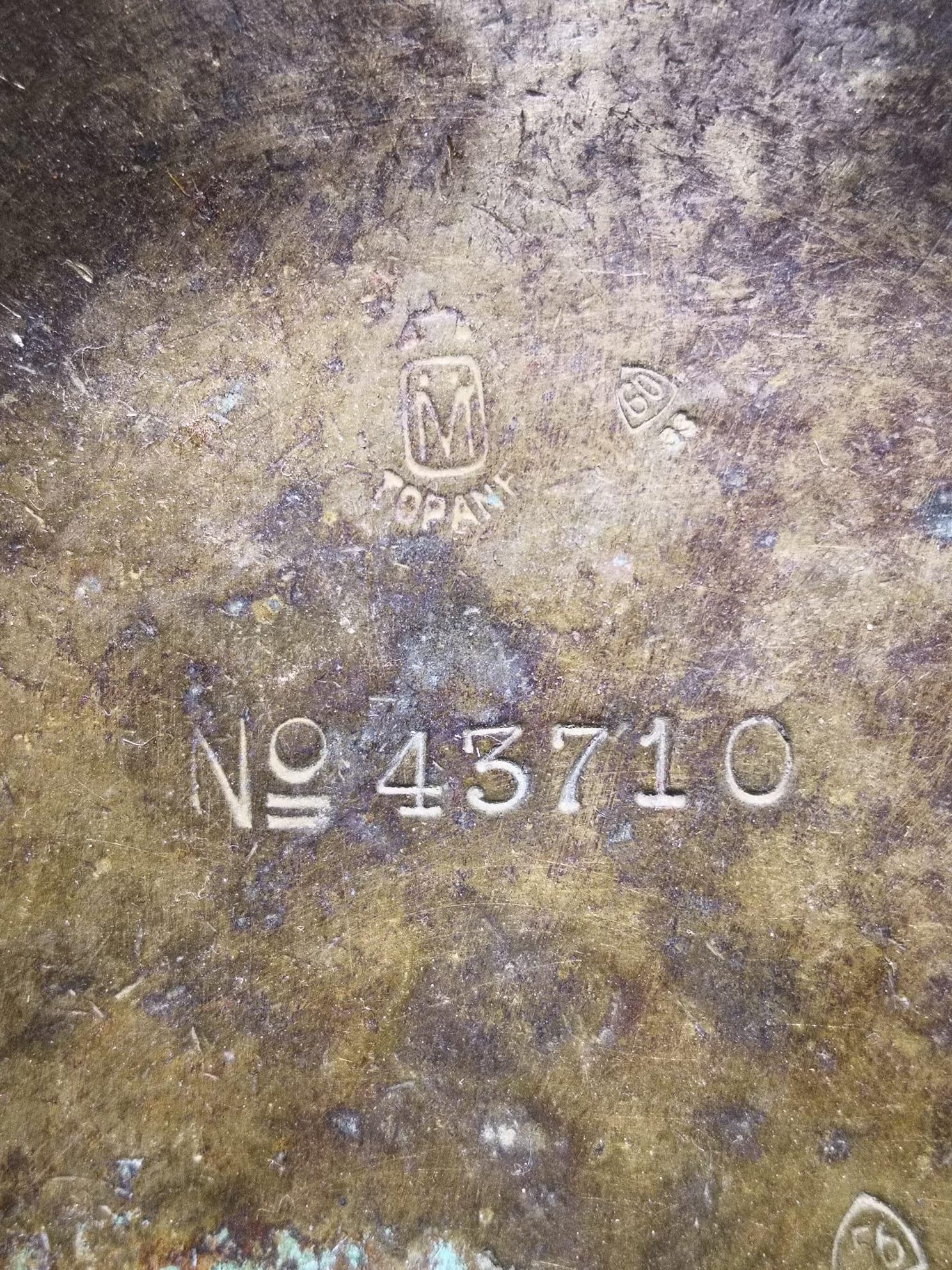 Topane Damgalı 1952 Yilina Ait, Eşli Bakır Terazi Kefesi Aoa Ölçü 25Cm Çapi 6Cm Yüksekliği