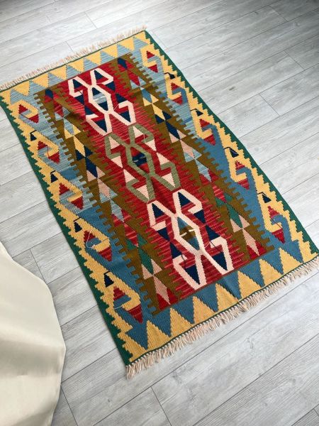 El Dokumasi Halı Kilim Yolluk Paspas Ölçü 174X104 Cm