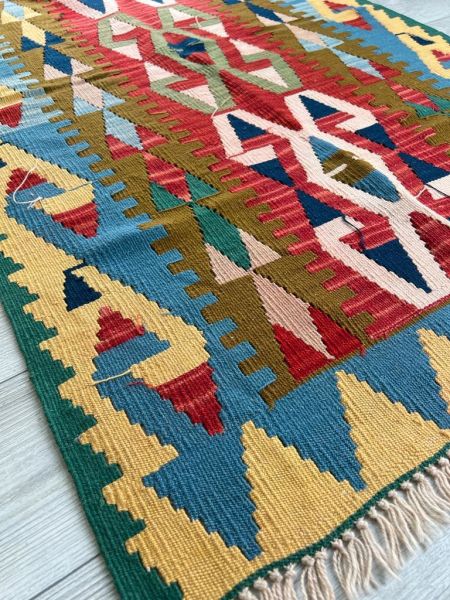 El Dokumasi Halı Kilim Yolluk Paspas Ölçü 174X104 Cm