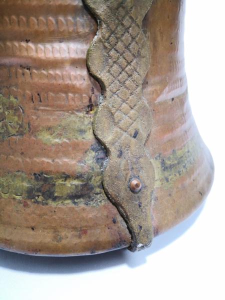 Trabzon İşi Bakır El Dövme Güğüm Ölçü 24Cm 37Cm Yüksekliği
