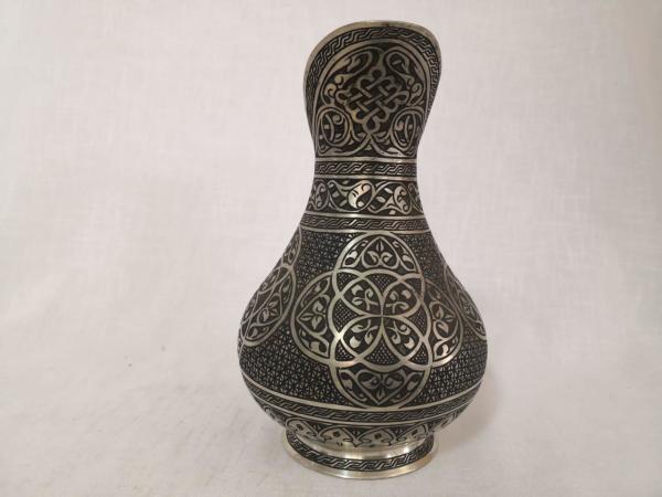 Muhteşem İşlemeli Bakır Sürahi Aoa Ölçü 15X15Cm 24Cm Yüksekliği