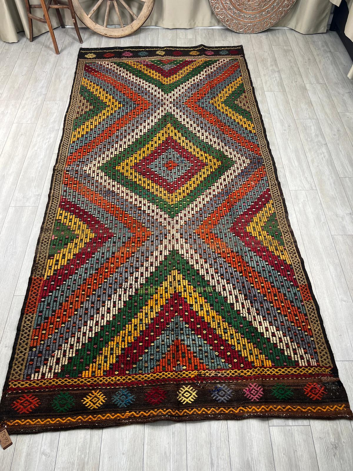 El Dokumasi Halı Kilim Yolluk Paspas Ölçü 348X166 Cm