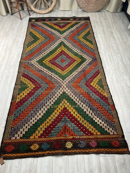El Dokumasi Halı Kilim Yolluk Paspas Ölçü 348X166 Cm