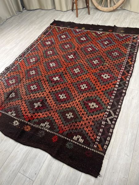 El Dokumasi Halı Kilim Yolluk Paspas Ölçü 275X203 Cm
