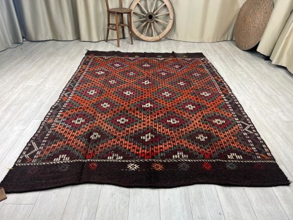 El Dokumasi Halı Kilim Yolluk Paspas Ölçü 275X203 Cm