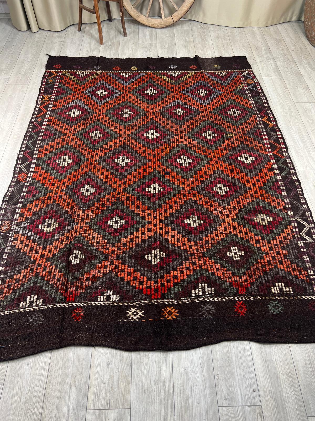 El Dokumasi Halı Kilim Yolluk Paspas Ölçü 275X203 Cm