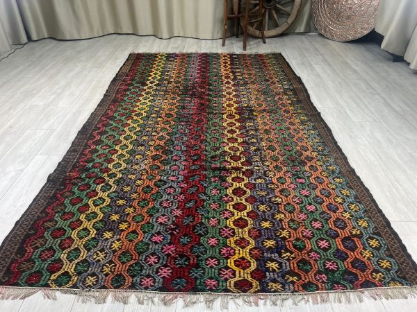 El Dokumasi Halı Kilim Yolluk Paspas Ölçü 295X182 Cm