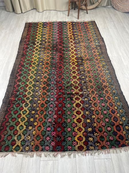 El Dokumasi Halı Kilim Yolluk Paspas Ölçü 295X182 Cm