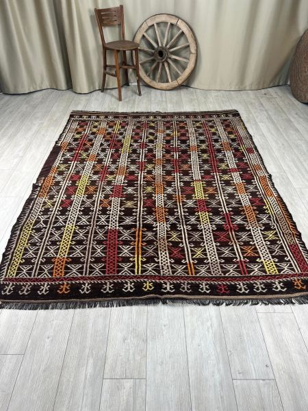 El Dokumasi Halı Kilim Yolluk Paspas Ölçü 254X195,5 Cm