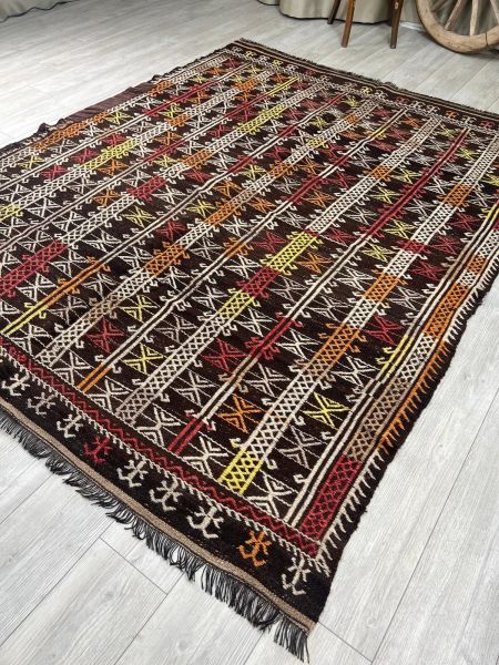 El Dokumasi Halı Kilim Yolluk Paspas Ölçü 254X195,5 Cm