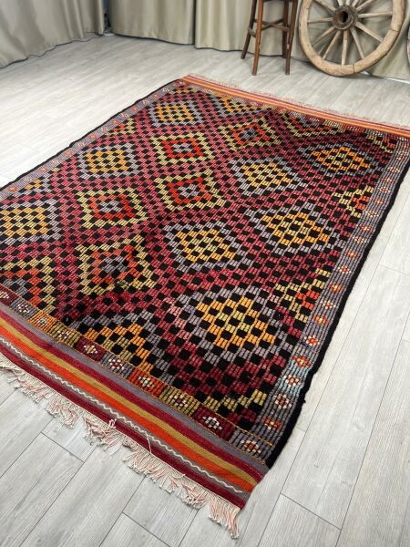 El Dokumasi Halı Kilim Yolluk Paspas Ölçü 277X196 Cm