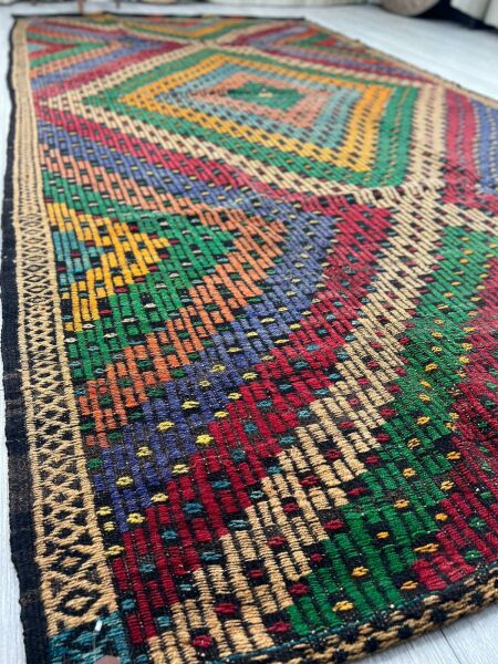 El Dokumasi Halı Kilim Yolluk Paspas Ölçü 353X178 Cm