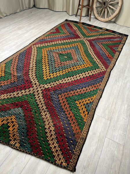 El Dokumasi Halı Kilim Yolluk Paspas Ölçü 353X178 Cm