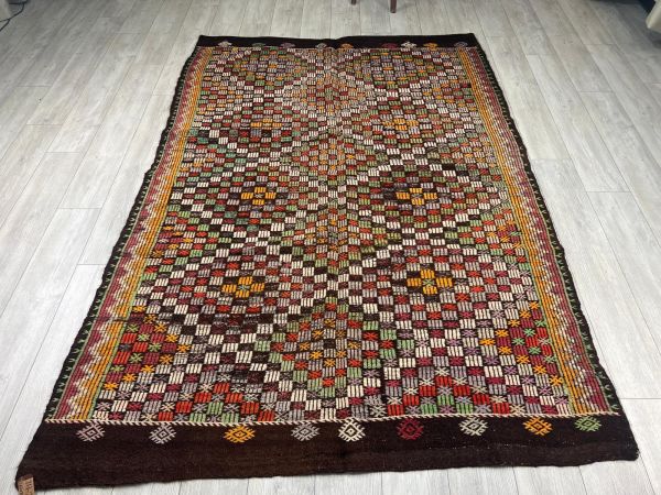 El Dokumasi Halı Kilim Yolluk Paspas Ölçü 263X184 Cm