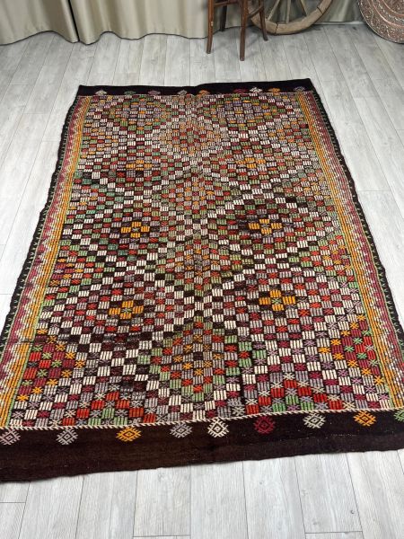 El Dokumasi Halı Kilim Yolluk Paspas Ölçü 263X184 Cm