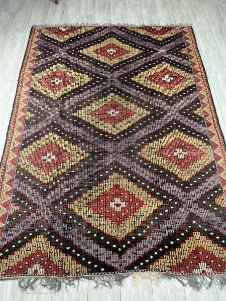 El Dokumasi Halı Kilim Yolluk Paspas Ölçü 263X184 Cm