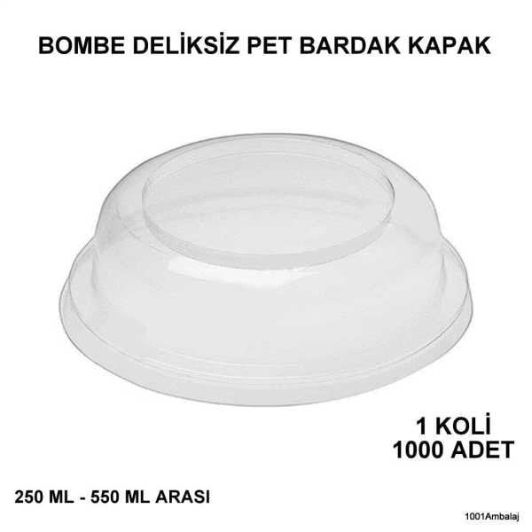 Bardak Kapağı Bombe Deliksiz Plastik Şeffaf 8 Oz - 18 Oz Arasi / 95 Çap / 1 Koli 1000 Adet