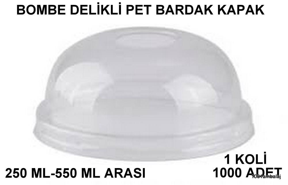 Bardak Kapağı Bombe Delikli Plastik Şeffaf 8 Oz - 18 Oz Arasi / 95 Çap / 1 Koli 1000 Adet