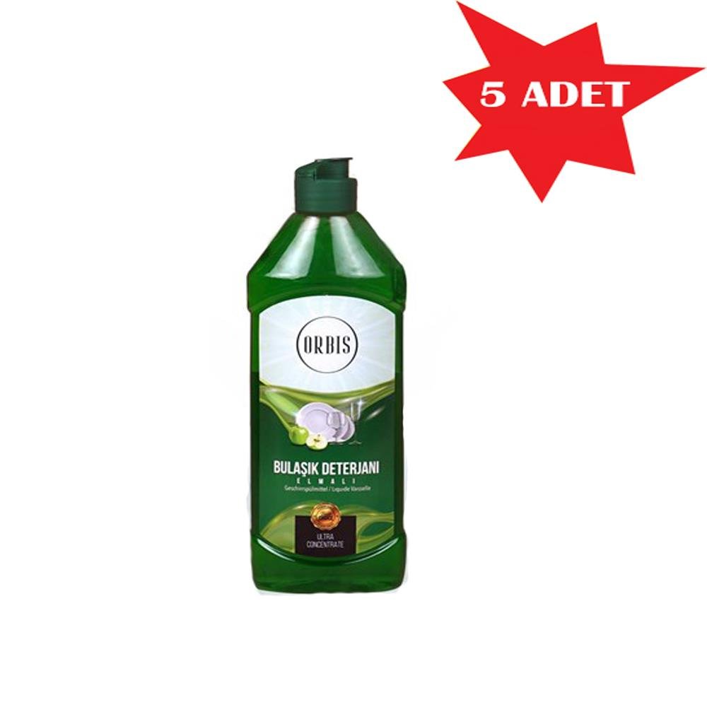 Bulaşik Deterjani 750 Ml Elma Orbis 5 Adet