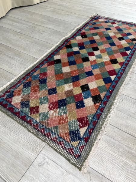 El Dokumasi Halı Kilim Yolluk Paspas Ölçü 127X57 Cm