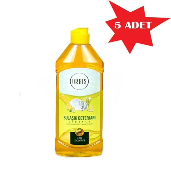 Bulaşik Deterjani 500 Ml Limon Orbis 5 Adet