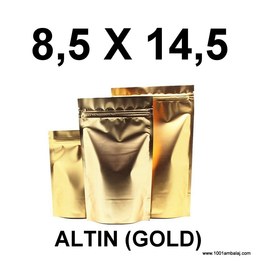 8,5X14,5 Cm Gold Renk Doypack Torba /20/
