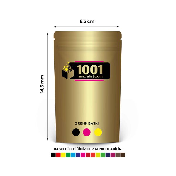 8,5X14,5 Cm Gold Renk Doypack Torba /20/