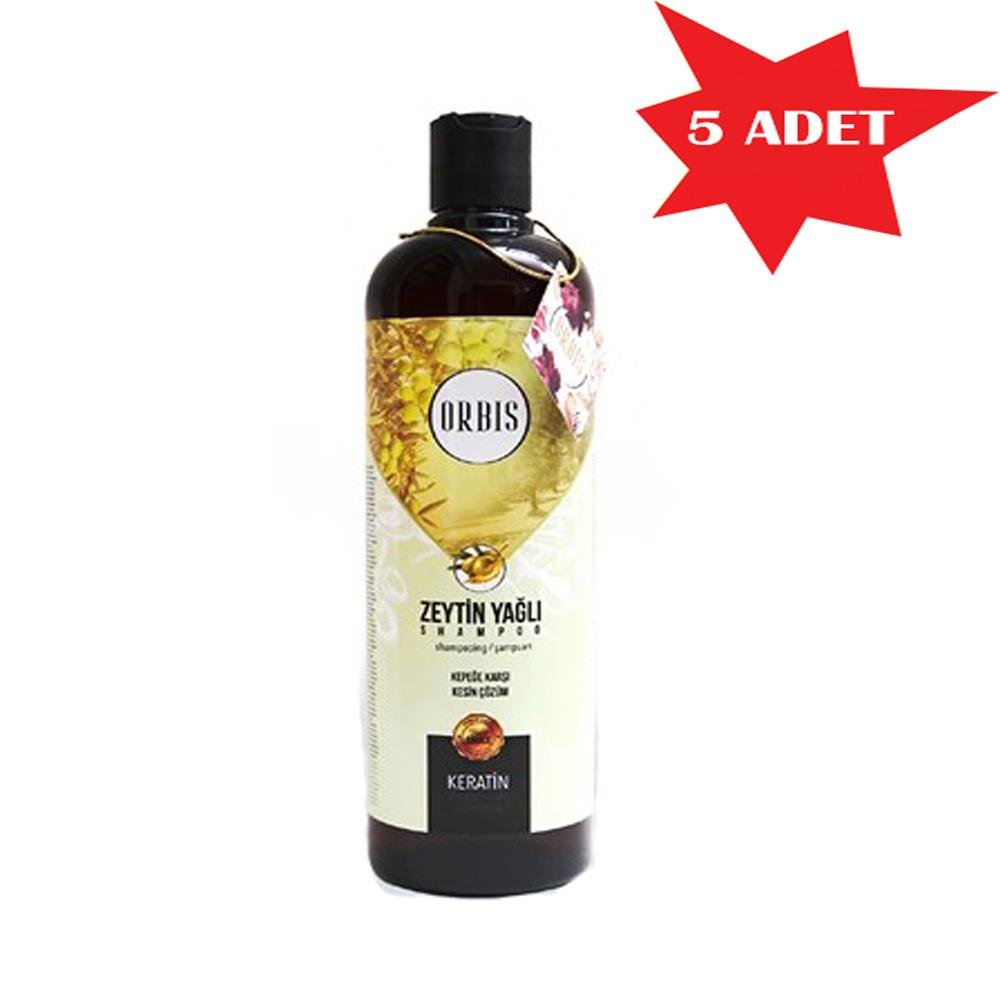 Şampuan 700 Ml Zeytin Yağlı Orbis 5 Adet