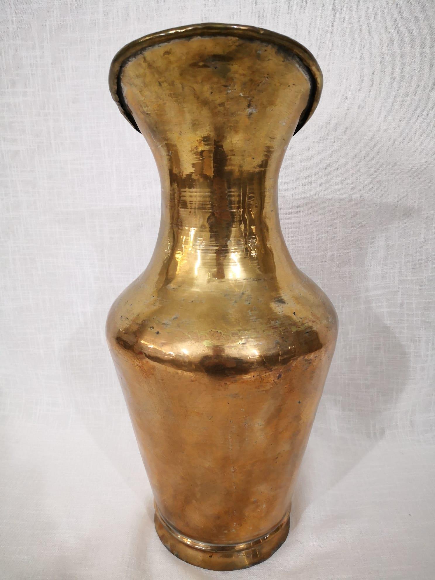 Osmanlı Bakır Sütlük Aoa Ölçü 16X22Cm 37Cm Yüksekliği