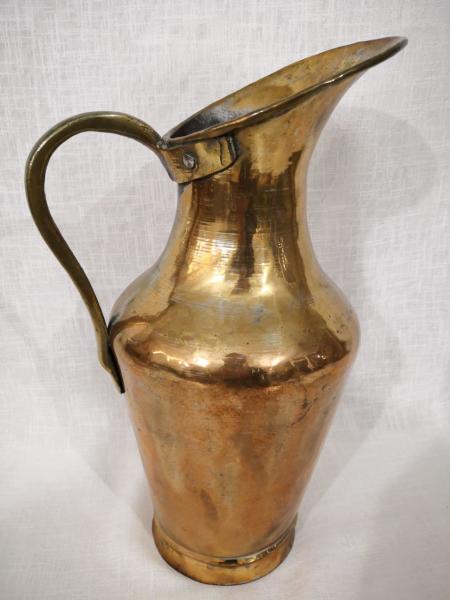 Osmanlı Bakır Sütlük Aoa Ölçü 16X22Cm 37Cm Yüksekliği