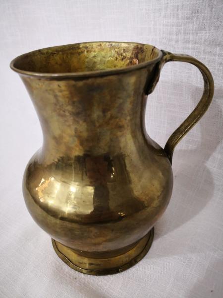 Bakır Üzeri Pirinç Kaplama Maşrafa Aoa Ölçü 13X15 Cm 17Cm Yüksekliği
