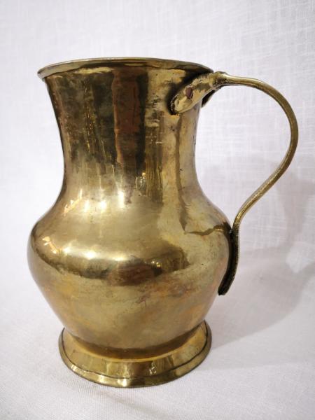 Bakır Üzeri Pirinç Kaplama Maşrafa Aoa Ölçü 13X15 Cm 17Cm Yüksekliği