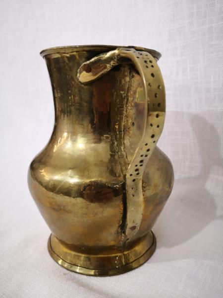 Bakır Üzeri Pirinç Kaplama Maşrafa Aoa Ölçü 13X15 Cm 17Cm Yüksekliği