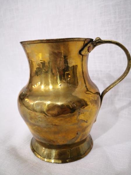 Bakır Üzeri Pirinç Kaplama Maşrafa Aoa Ölçü 13X15Cm 17Cm Yüksekliği