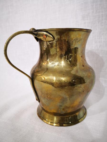 Bakır Üzeri Pirinç Kaplama Maşrafa Aoa Ölçü 13X15Cm 17Cm Yüksekliği