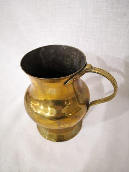 Bakır Üzeri Pirinç Kaplama Maşrafa Aoa Ölçü 13X15Cm 17Cm Yüksekliği