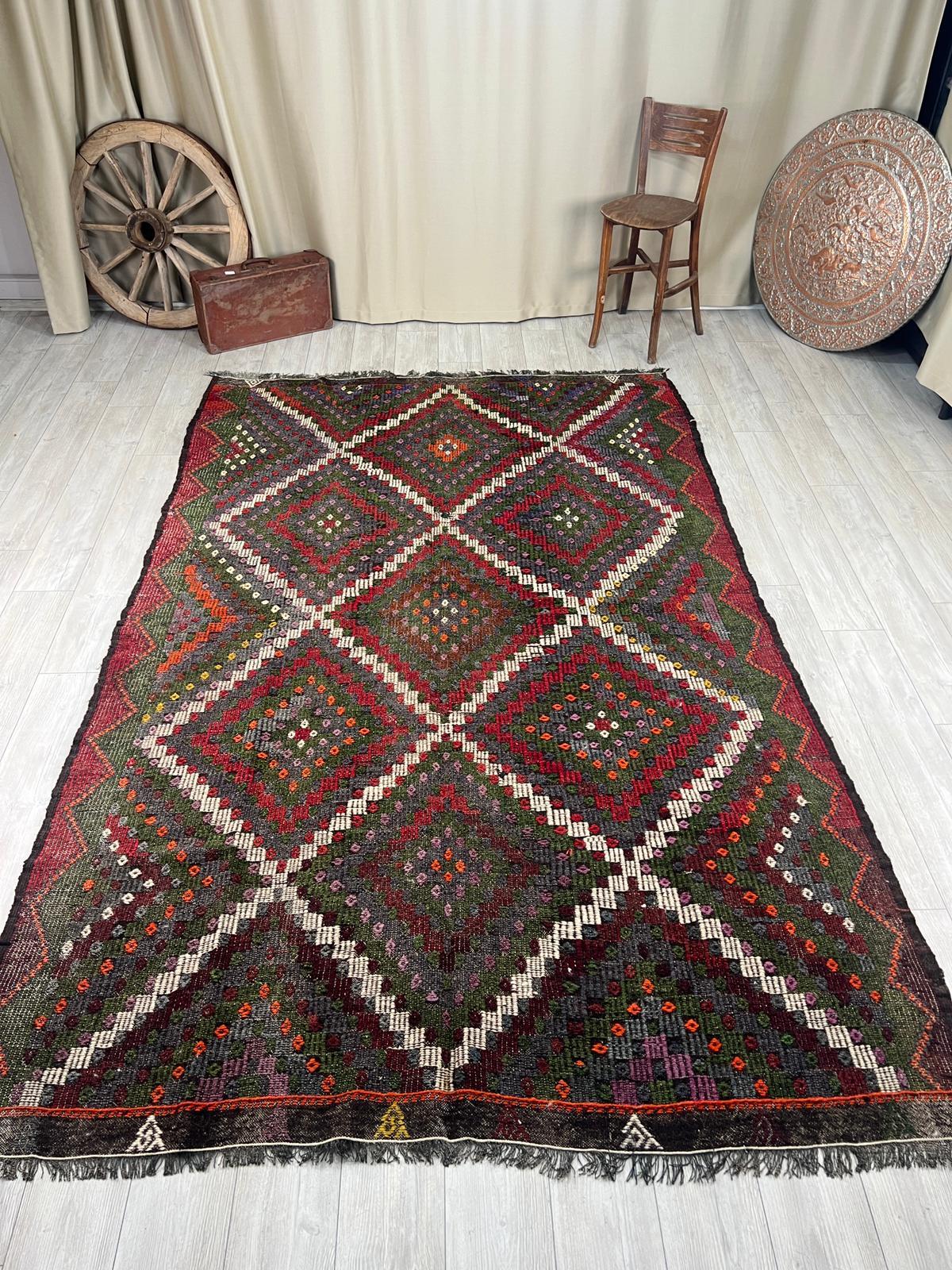 El Dokumasi Halı Kilim Yolluk Paspas Ölçü 318X205 Cm