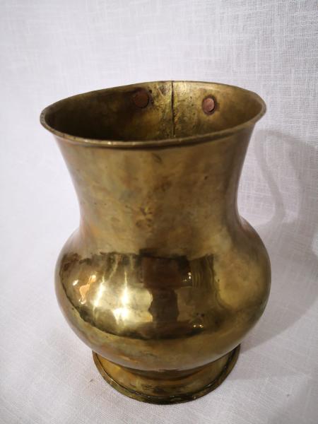 Bakır Üzeri Pirinç Kaplama Maşrafa Aoa Ölçü 13X15Cm 17Cm Yüksekliği