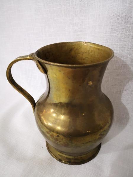 Bakır Üzeri Pirinç Kaplama Maşrafa Aoa Ölçü 13X15Cm 17Cm Yüksekliği