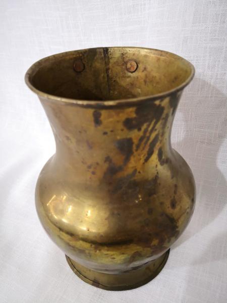 Bakır Üzeri Pirinç Kaplama Maşrafa Aoa Ölçü 13X15Cm 17Cm Yüksekliği