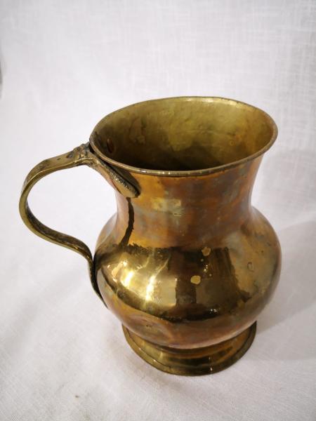 Bakır Üzeri Pirinç Kaplama Maşrafa Aoa Ölçü 13X15Cm 17Cm Yüksekliği