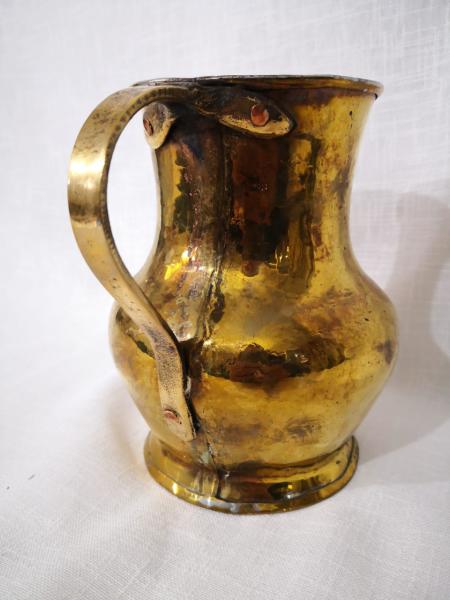 Bakır Üzeri Pirinç Kaplama Maşrafa Aoa Ölçü 13X15Cm 17Cm Yüksekliği