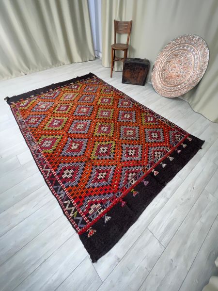 El Dokumasi Halı Kilim Yolluk Paspas Ölçü 293X200 Cm