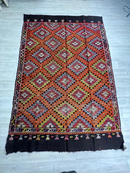 El Dokumasi Halı Kilim Yolluk Paspas Ölçü 293X200 Cm